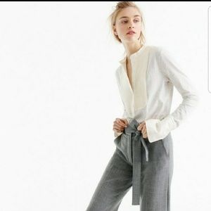 J.Crew tuxedo button down bib long sleeve shirt